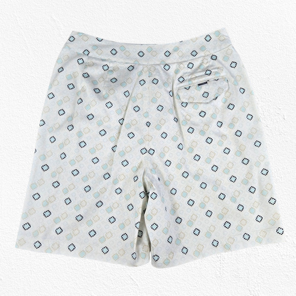 Y2K Vintage White Pastel Geometric Print Shorts Skirt LizGolf Skort Size 10 - Picture 9 of 9
